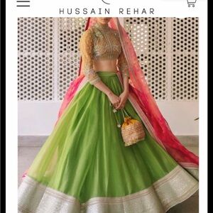 Green Skirt with Silver Accents